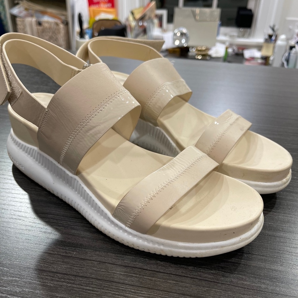 Cole Haan leather and patent sandels